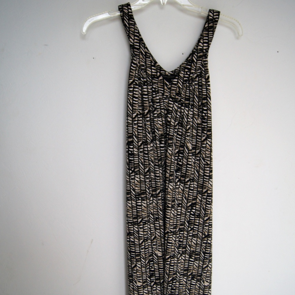 Banana Republic Back Gray White Geometric Dress XS